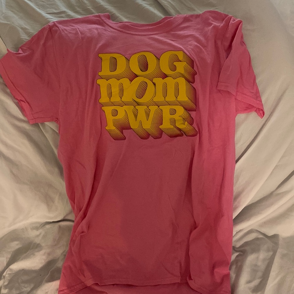 Pink dog mom shirt